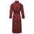 Lightweight Men's Dressing Gown back - Gekko Claret | Bown of London